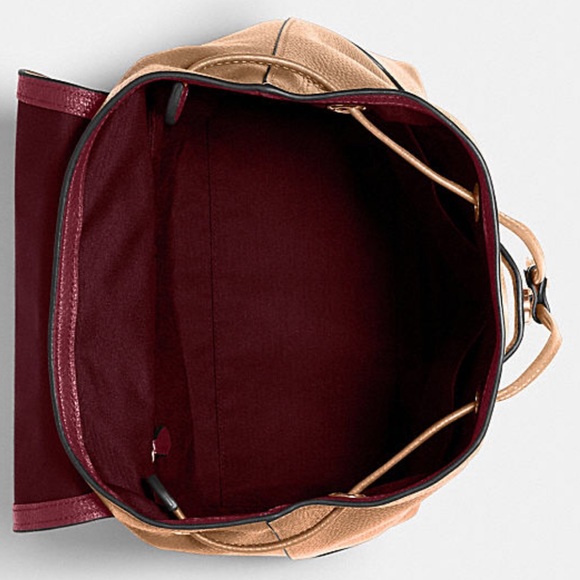 Coach Elle Drawstring Backpack In Taupe 